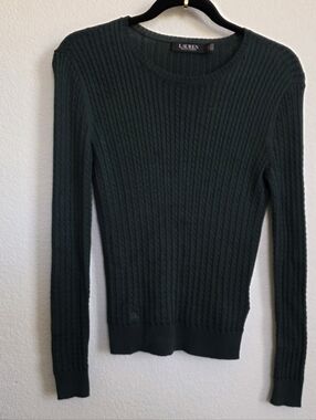 Lauren Ralph Lauren Knit Dark Green Sweater Sz S
